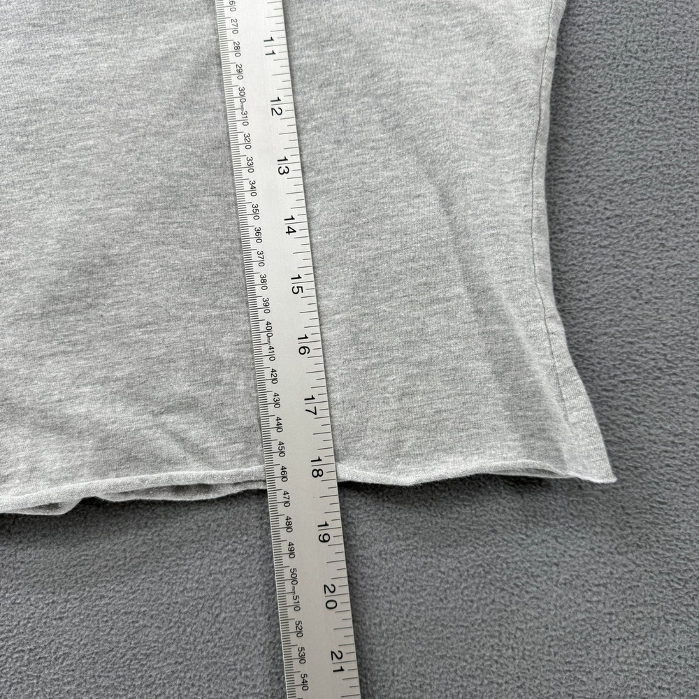 The North Face Cropped T-Shirt Womens Large Heather Gray Blue Gradient Logo - Picture 6 of 7
